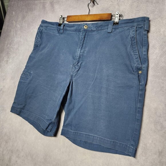 Duluth Flex Ballroom Shorts Mens 42 Relaxed Fit 9" Inseam Gusset Pockets Blue - Picture 11 of 16